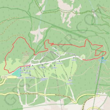 Trace GPS Sentier de Découverte J-H FABRE/Mont Serein, itinéraire, parcours