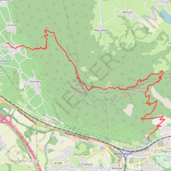 Trace GPS Roc de Tormery - le Tapin - Roche du Guet, itinéraire, parcours