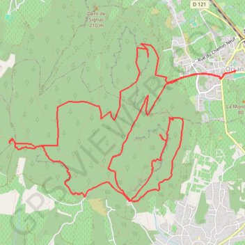 Trace GPS Orsan - Chapelle de Saint-Jean-de-Castres, itinéraire, parcours