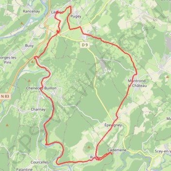 Trace GPS Le Petit Mont d'Or, itinéraire, parcours