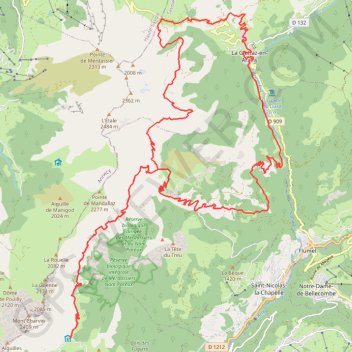 Trace GPS Col de l'Arpettaz, itinéraire, parcours