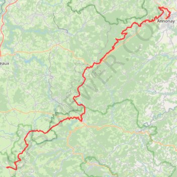 Trace GPS Grande Traversée de l'Ardèche VTT de Annonay à Les Estables, itinéraire, parcours