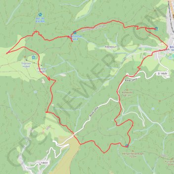Trace GPS Col de Hundsruck, itinéraire, parcours