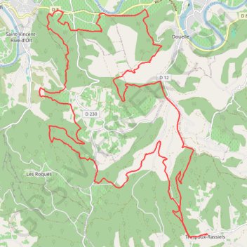 Trace GPS Circuit ouest de Trespoux Rassiels, itinéraire, parcours