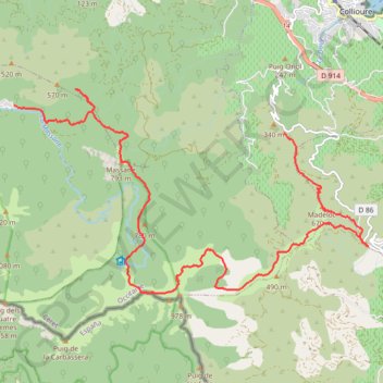Trace GPS Puig de Sallfort en traversée du col de la Serra à la Vall, itinéraire, parcours