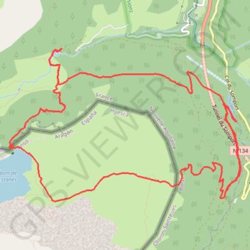 Trace GPS Espelungueres-Sansanet-Estanés, itinéraire, parcours