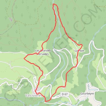 Trace GPS La vallée de la Billeyre, itinéraire, parcours