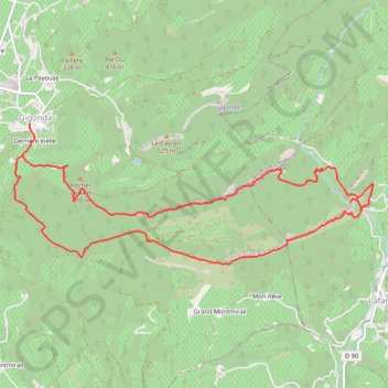 Trace GPS Dentelles Montmirail - Gigondas, itinéraire, parcours