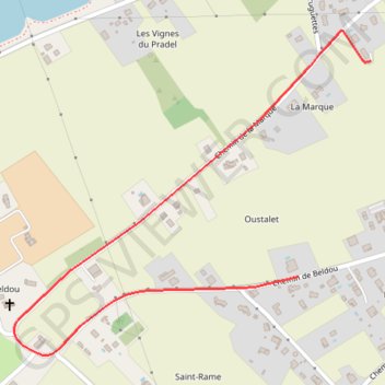 Trace GPS Itinéraire de Saint-Jory à Saint-Jory, itinéraire, parcours