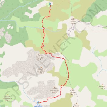 Trace GPS Du refuge d'Ortu di u Piobu au refuge de Carrozu, itinéraire, parcours