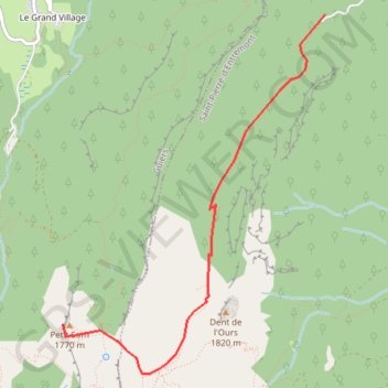 Trace GPS Col de Bovinant - Petit Som, itinéraire, parcours