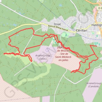 Trace GPS Saint-Médard-en-Jalles, itinéraire, parcours