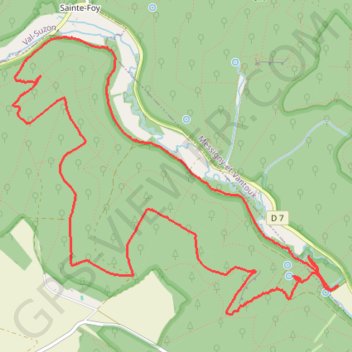Trace GPS Messigny - Le Suzon et La Fontaine de Jouvence, itinéraire, parcours