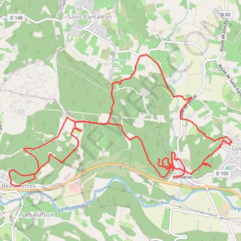 Trace GPS Lumiere Goult, itinéraire, parcours