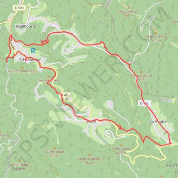 Trace GPS Autour du rocher du Dabo, itinéraire, parcours