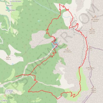 Trace GPS Sentier de la Baronne et Lames de Larçon (Dévoluy), itinéraire, parcours