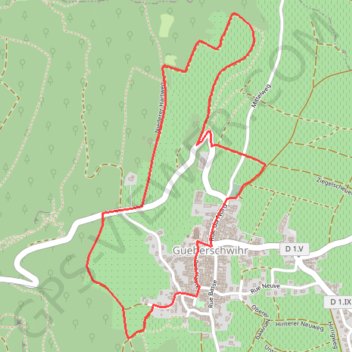 Trace GPS Gueberschwihr - Promenade du Gran Cru Goldert, itinéraire, parcours