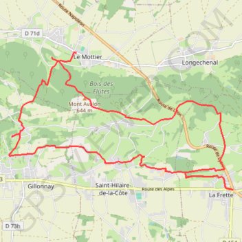 Trace GPS Sentier de Bocsozel (Isère), itinéraire, parcours