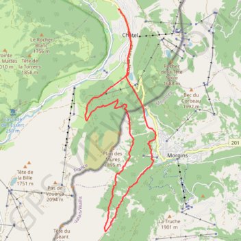 Trace GPS Vallon de la Vieze (Haute Savoie - Suisse), itinéraire, parcours