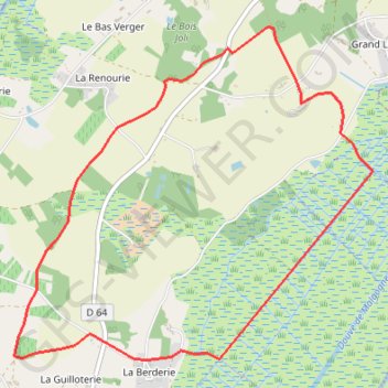 Trace GPS Circuit du Marais de Grand-Lieu à Saint-Mars-de-Coutais, itinéraire, parcours
