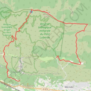 Trace GPS LUBERON Font de L'Orme - Le Pradon - Régalon, itinéraire, parcours