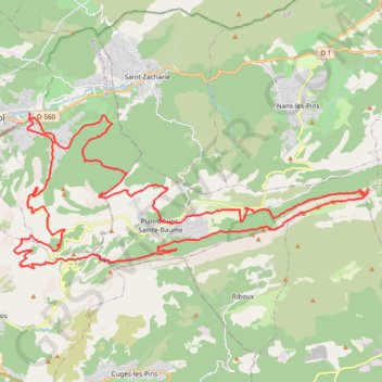Trace GPS Les Béguines et la Lare, deux crêtes de la Sainte-Baume, itinéraire, parcours