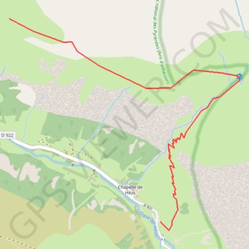 Trace GPS Cabane de Camplong depuis Héas, itinéraire, parcours
