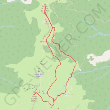 Trace GPS Col des Portes, itinéraire, parcours