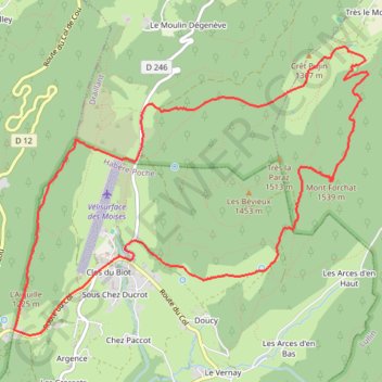 Trace GPS Mont Forchat - Habère Poche - Ramble, itinéraire, parcours
