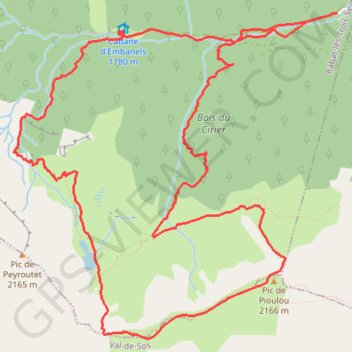 Trace GPS Pic de Pioulou (09), itinéraire, parcours
