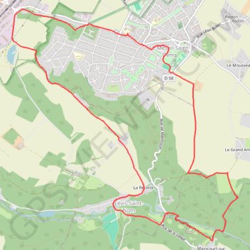 Trace GPS Du Mesnil-Saint-Denis à Lévis-Saint-Nom (78 - Yvelines), itinéraire, parcours