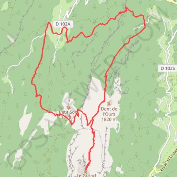 Trace GPS CHARTREUSE - Grand Som (au départ de la Ruchère), itinéraire, parcours
