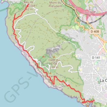 Trace GPS Les falaises de Soubeyrane, itinéraire, parcours