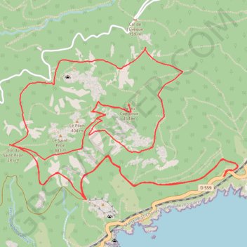 Trace GPS Pic du Cap Roux par le nord, itinéraire, parcours