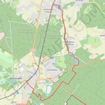 Trace GPS Forêt de Rambouillet et Aqueduc de Vieille-Église, itinéraire, parcours