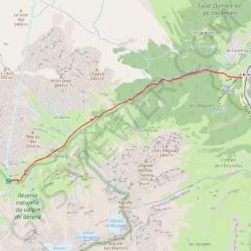 Trace GPS La poya-refuge pierre à berard, itinéraire, parcours