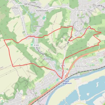 Trace GPS Les Trois Bosses - Rieux, itinéraire, parcours
