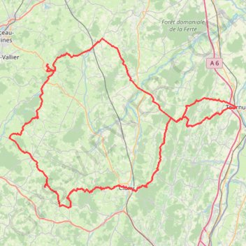 Trace GPS Cluny Nord, itinéraire, parcours