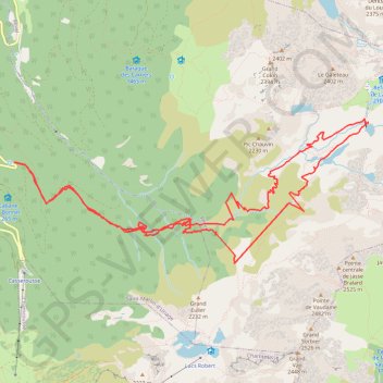 Trace GPS Oursiere et Pra, itinéraire, parcours