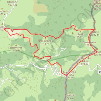 Trace GPS De Goramendi à Goramendi par Ispegi, itinéraire, parcours