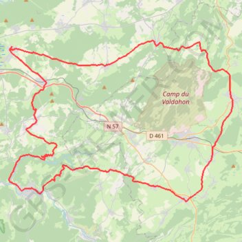 Trace GPS Au pays de Pergaud et Courbet, itinéraire, parcours