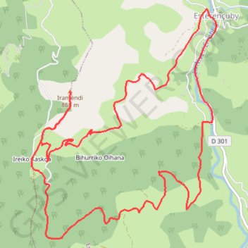 Trace GPS L’Iramendy depuis le village d'Estérençuby, itinéraire, parcours