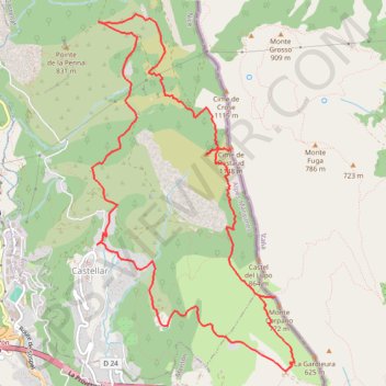 Trace GPS 2024 02 02 - Cime de Restaud, Roc de l'Orméa et Mont Carpano - Gilles, itinéraire, parcours