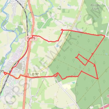 Trace GPS Forêt de Rennes, itinéraire, parcours