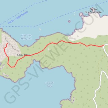 Trace GPS Piana - Capo Rosso, itinéraire, parcours