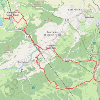 Trace GPS Mont d'Or par les gorges du Fourperet, itinéraire, parcours