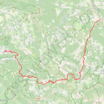 Trace GPS Les Chemins du Soleil - Rando jour 1, itinéraire, parcours
