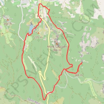 Trace GPS Le Rocher des Deux Trous - Saint-Rémy-de-Provence, itinéraire, parcours