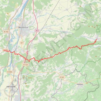 Trace GPS GR429 De Dieulefit (Drôme) à Viviers (Ardèche), itinéraire, parcours