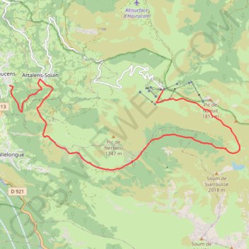 Trace GPS VTT Hautacam Isaby, itinéraire, parcours